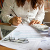 One Of Our Accountants Working On Budget Planning For A Law Firm